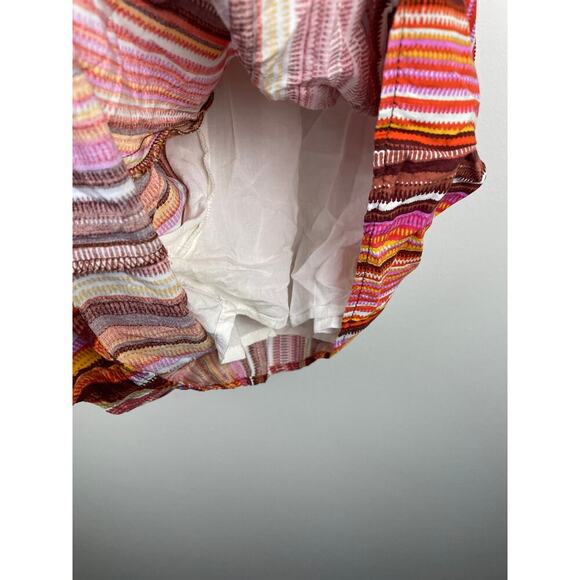Lush Shorts Multi-colored Striped Romper - Size Small - Picture 5 of 7